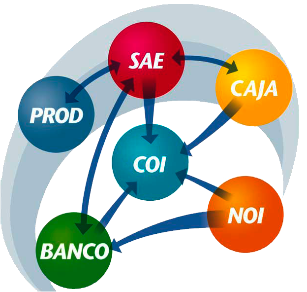 Empleado trabajando con sistema Aspel en computadora